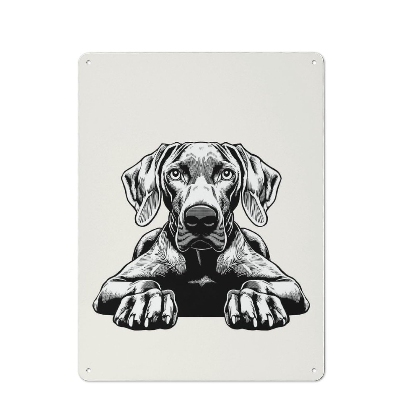 Junmoney Style-4 For Home Office Or Studio, Weimaraner(2) Vintage Tin Sign 40X30cm, Tin Sign Wall Decor For Home Offices And Studios