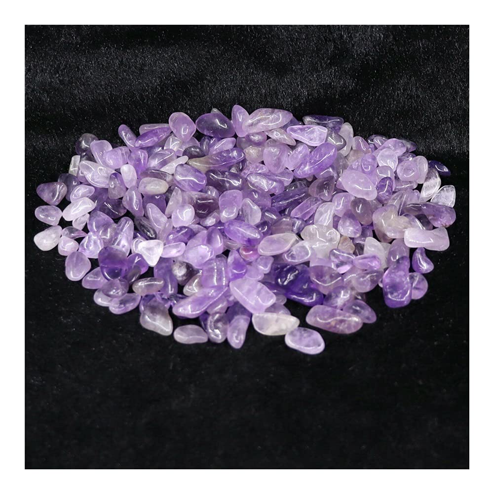 Regalo curativo Natural Amatista Grava Púrpura Cuarzo Grava Cristal Acuario Flor Jardín Curación Energía Piedra Decoración for Inicio Colecciones (Size : 500g)