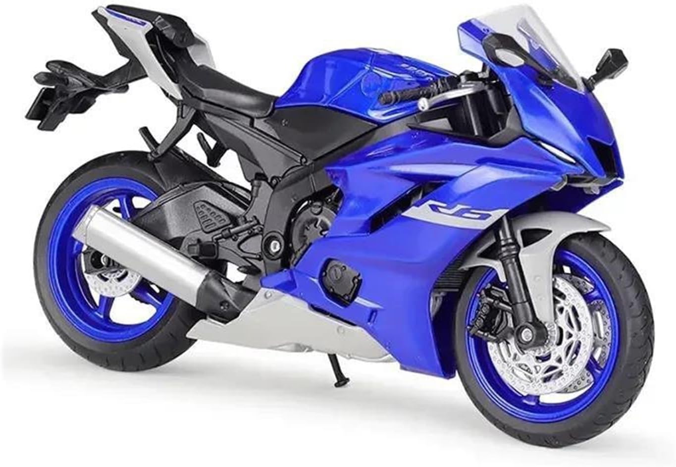 Collection 1:12 for Y-AMAHA YZF-R6 YZFR6 2020 Die-Casting Motorcycle Model Collection Hobby Toy Gift Off-Road(Blue)
