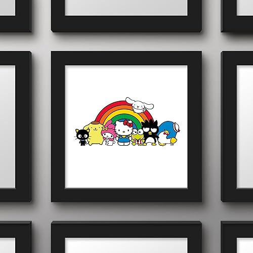 Miniatura 6 de Trends International Gallery Pops Sanrio - Póster de pared con diseño de Hello Kitty y sus amigos, diseño de arcoíris grupal, 12.00 x 12.00