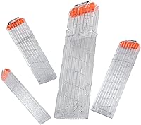 Vista 8 de EKIND 18 clips de dardos compatibles con cargadores Nerf Elite, clip de munición de dardos suave de recarga rápida para pistolas de juguete Nerf