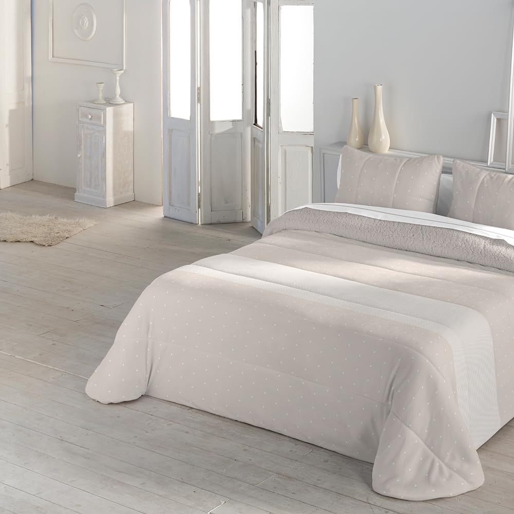 DECASATEXTIL®- Edredón nórdico Borreguito/Sherpa Borreguito de Alta Calidez - Tacto ultrasuave, cómodo, Ligero-Disponible en Varios Modelos. (Cama 120/135/140cm-235x260cm, Kiran Lino)