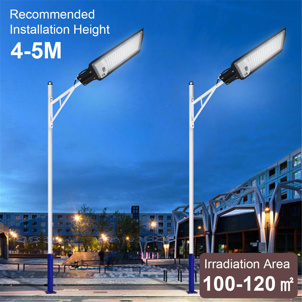 CREATESTAR Farola LED para Exterior 150W, Blanco Frío 6500K, Iluminación de Seguridad Impermeable IP66 para Jardín, Patio, Caminos