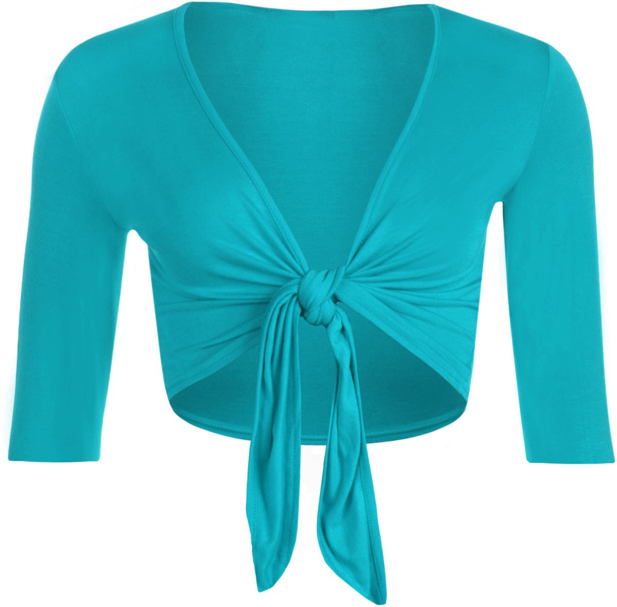 Wearall Women's Turquoise New Tie Shrug Cardigan Top Plus Szs 24/26