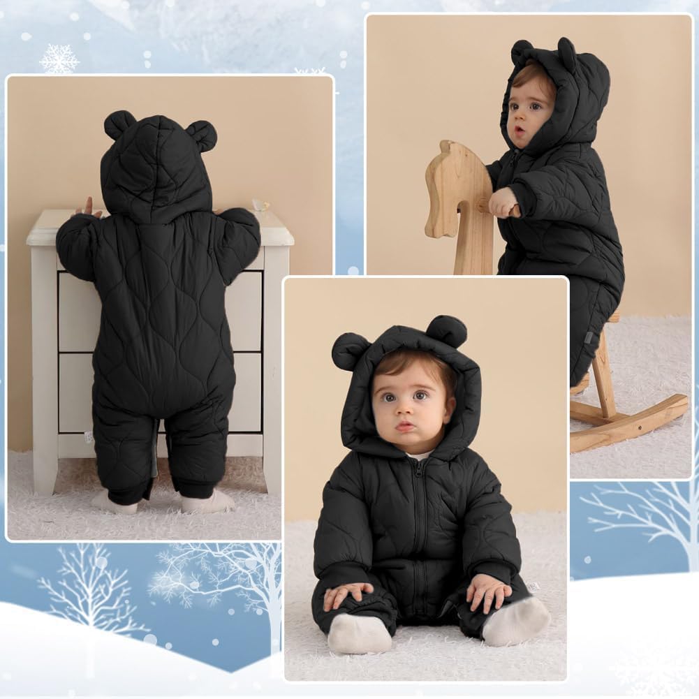 Baby Boy Snowsuit Newborn Winter Jumpsuit Romper Coat Clothes Outwear Onepiece Hoodies Toddler - Image 6