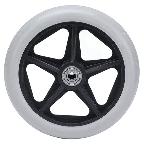 Miniatura 7 de Ruedas para silla de ruedas, fácil instalación, rueda sólida de 6 pulgadas, 5 agujeros para andadores