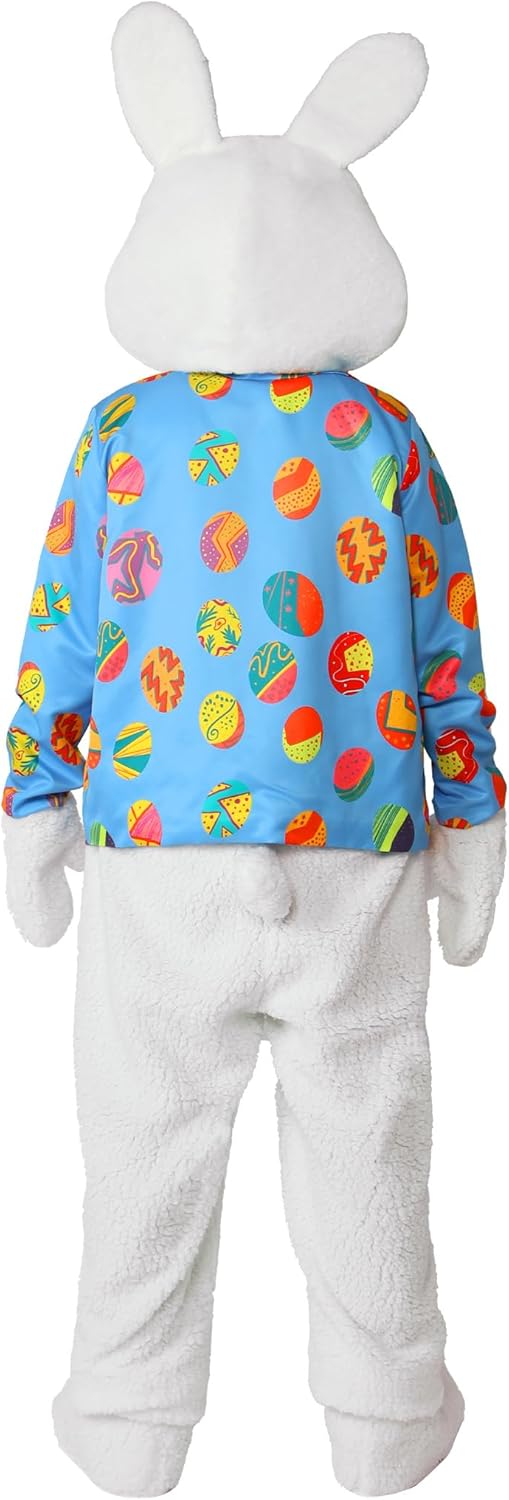 Easter Bunny Costume Adult Rabbit Mascot Suit 6PCS Deluxe Plus Size Bunnies Onesie Outfit Carrot Bag for Men Women - Image 3