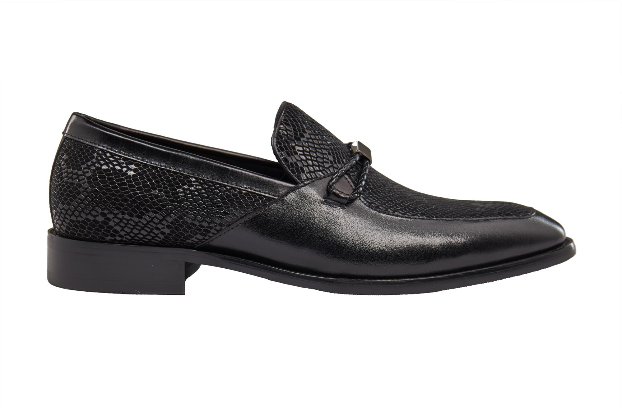 Mocasines de Piel auténtica con Estampado de Piel de Serpiente para Hombre, Zapatos de Vestir Hechos a Mano para Fiesta de Boda