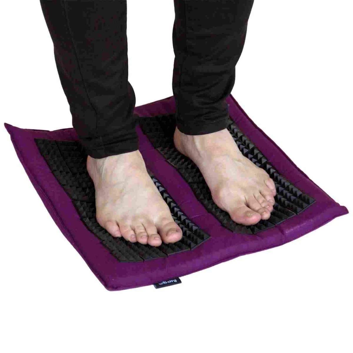 Set de acupresión Vital Deluxe XL (Spiky): Esterilla de acupresión (130 x 50 cm), cojín de acupresión y esterilla para los pies, cojín vitalizante para el cuello, esterilla relajante calmante