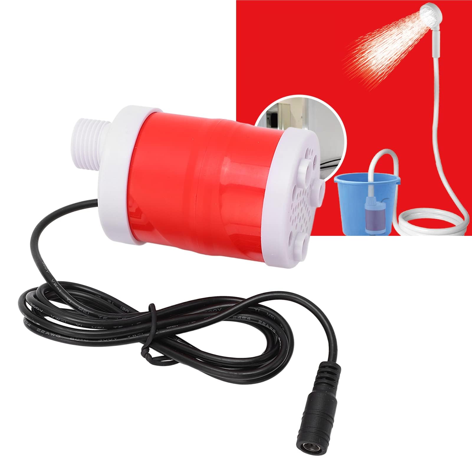 Pompa Zanurzeniowa 12V 20W, 700L/h Silnik Bezszczotkowy DC 6m Winda Wyładowcza do Domowego Akwarium Outdoor Camping