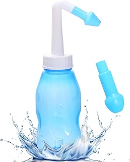 Nasendusche Set Nasenspülflasche Nasenspülkanne zur Nasenreinigung und Nasenspülung Neti-Topf Nasendusche Erwachsene Kinder 300ml