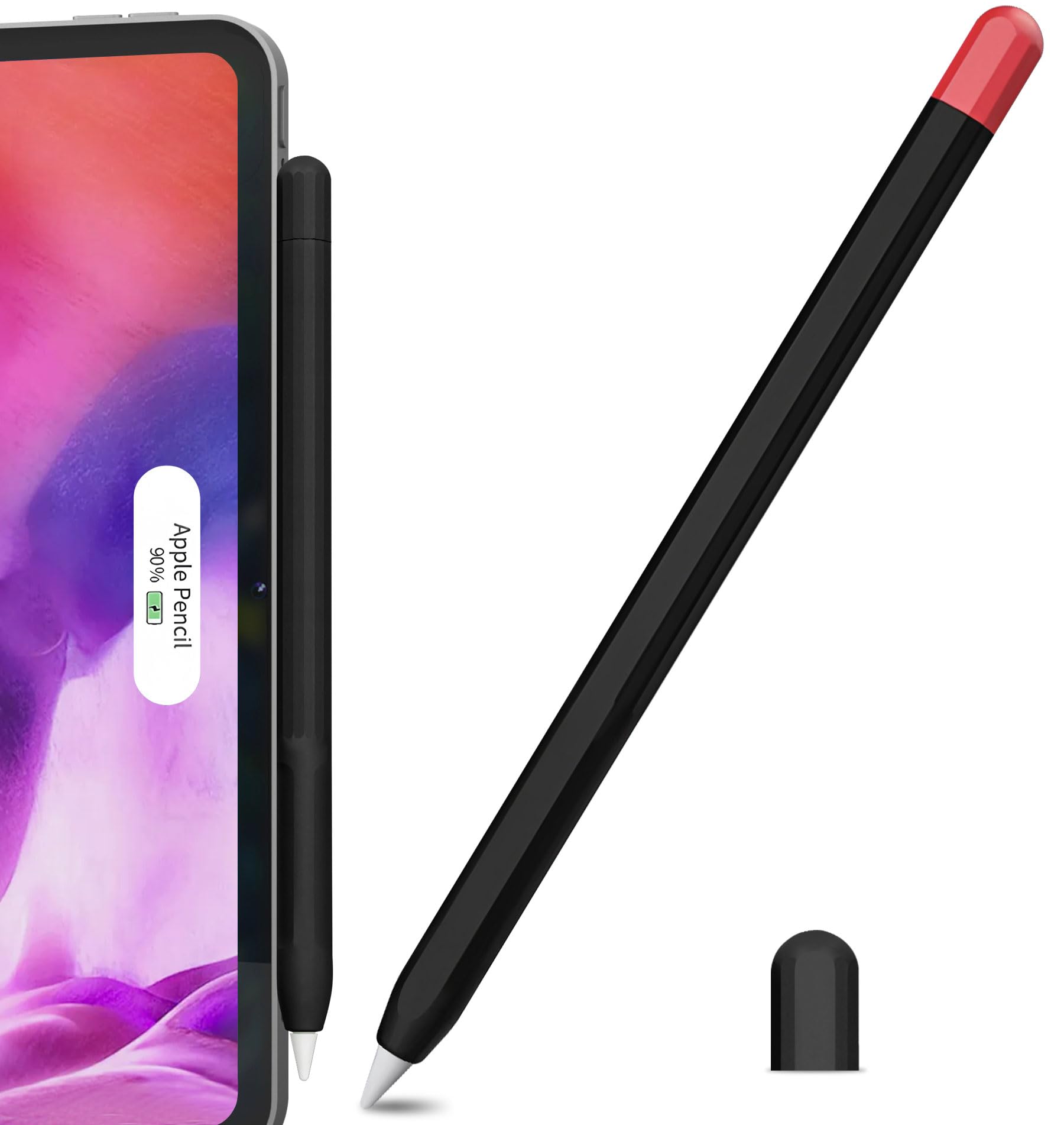 Lacdo Silicone Case for Apple Pencil Pro & Apple Pencil 2nd Generation, Soft Protective Skin Cover Holder, Pencil Sleeve, Anti-Slip, Perfect Grip,