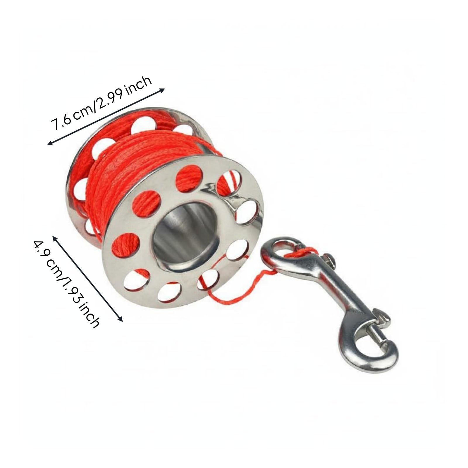 Mulinello Subacqueo Mulinello Boa Subacquea Bobina Sub Scuba Reel con Doppio Moschettone per Aggancio Semplice E Controllo Del Filo in Nylon Struttura