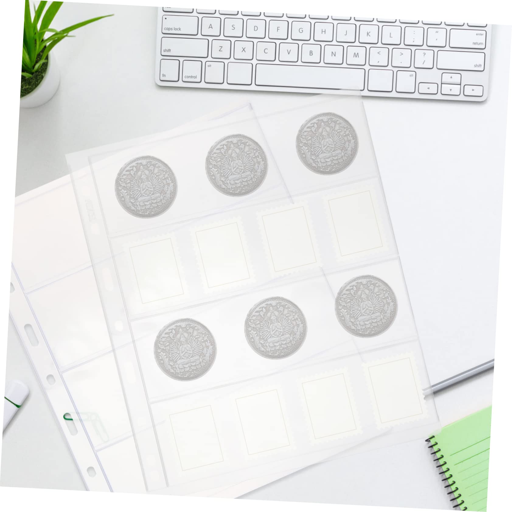 Album per Collezione Banconote con 20 Fogli Trasparenti in Pvc, Pagine per Raccolta e Protezione da Polvere, per Organizzare e Conservare Banconote da Collezione