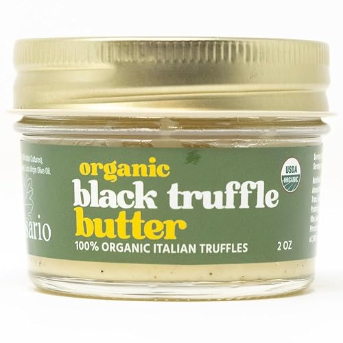daRosario - Mantequilla orgánica de trufa negra, trufa de mantequilla italiana para cocinar y condimentar alimentos, USDA - 2 onzas