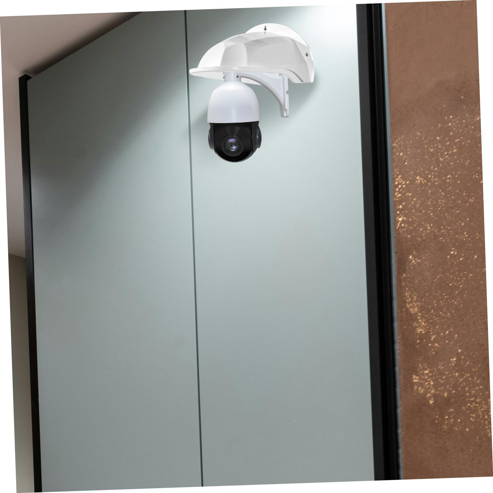 Housses de Protection et Extérieur Protection pour Lot de 4 Caméra Extérieure, Abri Anti-Pluie en Abs pour Maison