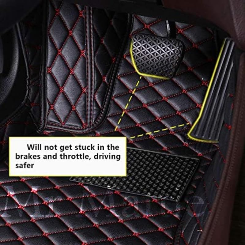 Image of Mr Mattie 7D Mat Compatible with Mercedes B-180 - Black Red