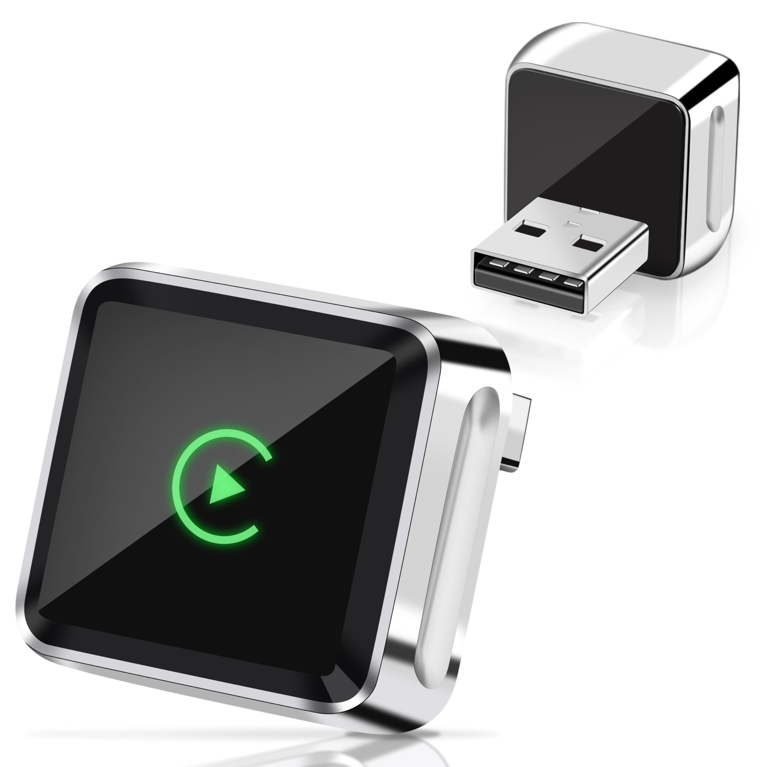 2-in-1 Wireless CarPlay Adapter and Android Auto, Mini Aluminium CarPlay Adapter Supports 1300+ Car's with Dongle Converts Wired to Wireless, Auto-Connect, No Delay Receiver, for iOS 10+ & Android 11+