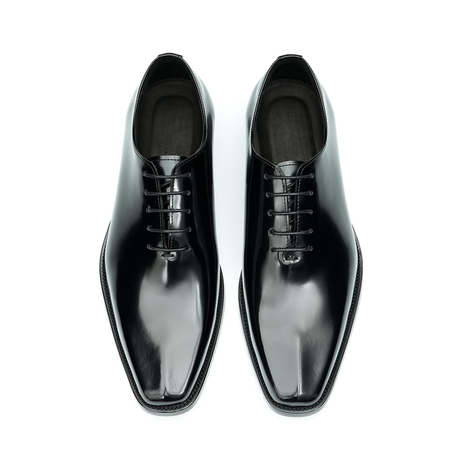 Oxfords Brogue Formales Negocios para Hombres Zapatos de Vestir Oficina en Cuero Zapatos Bajos con Cordones Ciudad Vestido