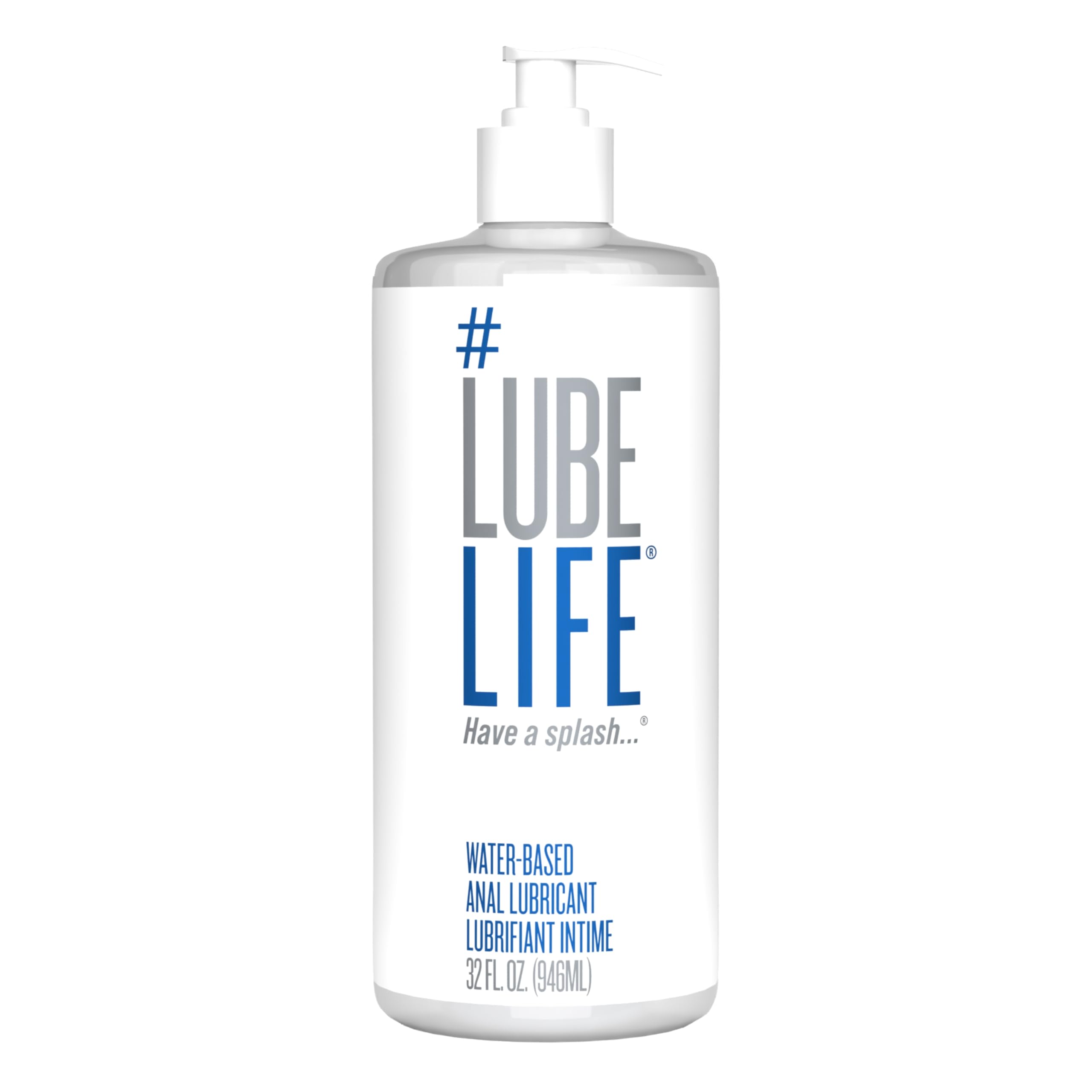 LubeLife Water-Based Anal Lube for Men, Women & Couples – Personal Lubricant Safe for Ingestion, Toy & Condom Compatible, Water Based Lubricant Gel for Privacy & Intimacy (32 Fl Oz)