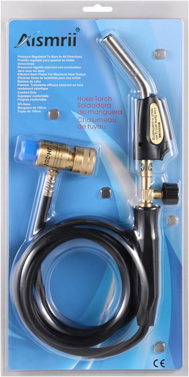 Propane Torch Hand Hose, Mapp Gas Torch,Welding Torch,Hose Length 1.5M/60"-with Hook