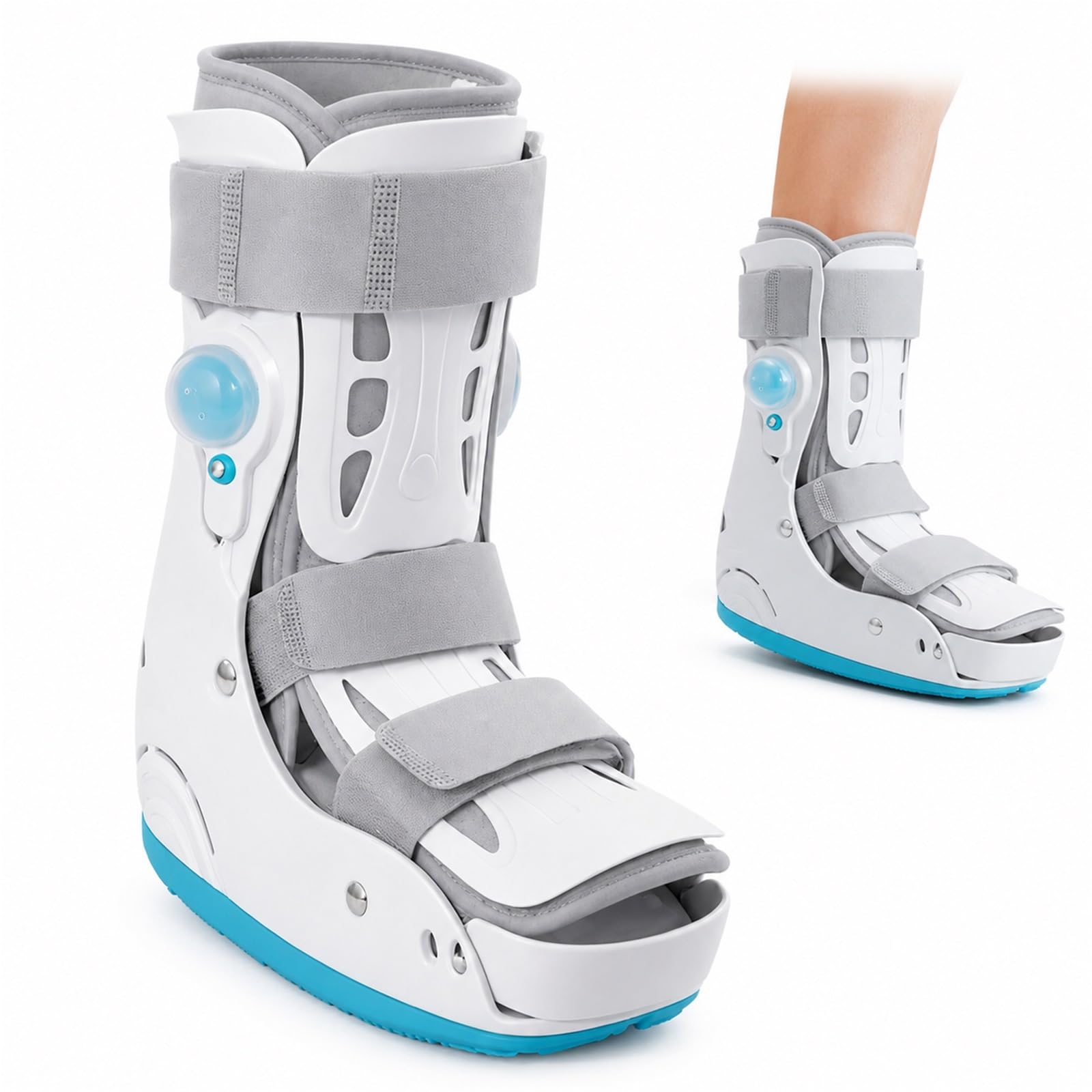 Tutore Ortopedico Caviglia Air Cam Walker Boot Stivale per Fratture Gonfiabile per Rottura Tendine d'Achille Slogature Distorsioni e Recupero Post Operatorio(M)