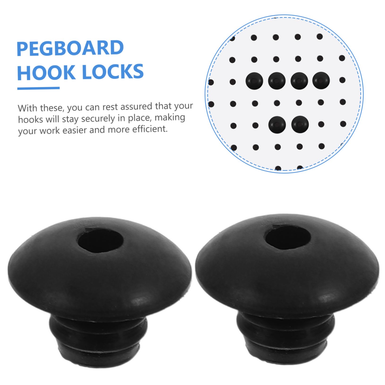 MUCKLILY 120pcs Pegboard Hook Locks Pegboard Hook Fasteners Secure Retainers Heavy Duty