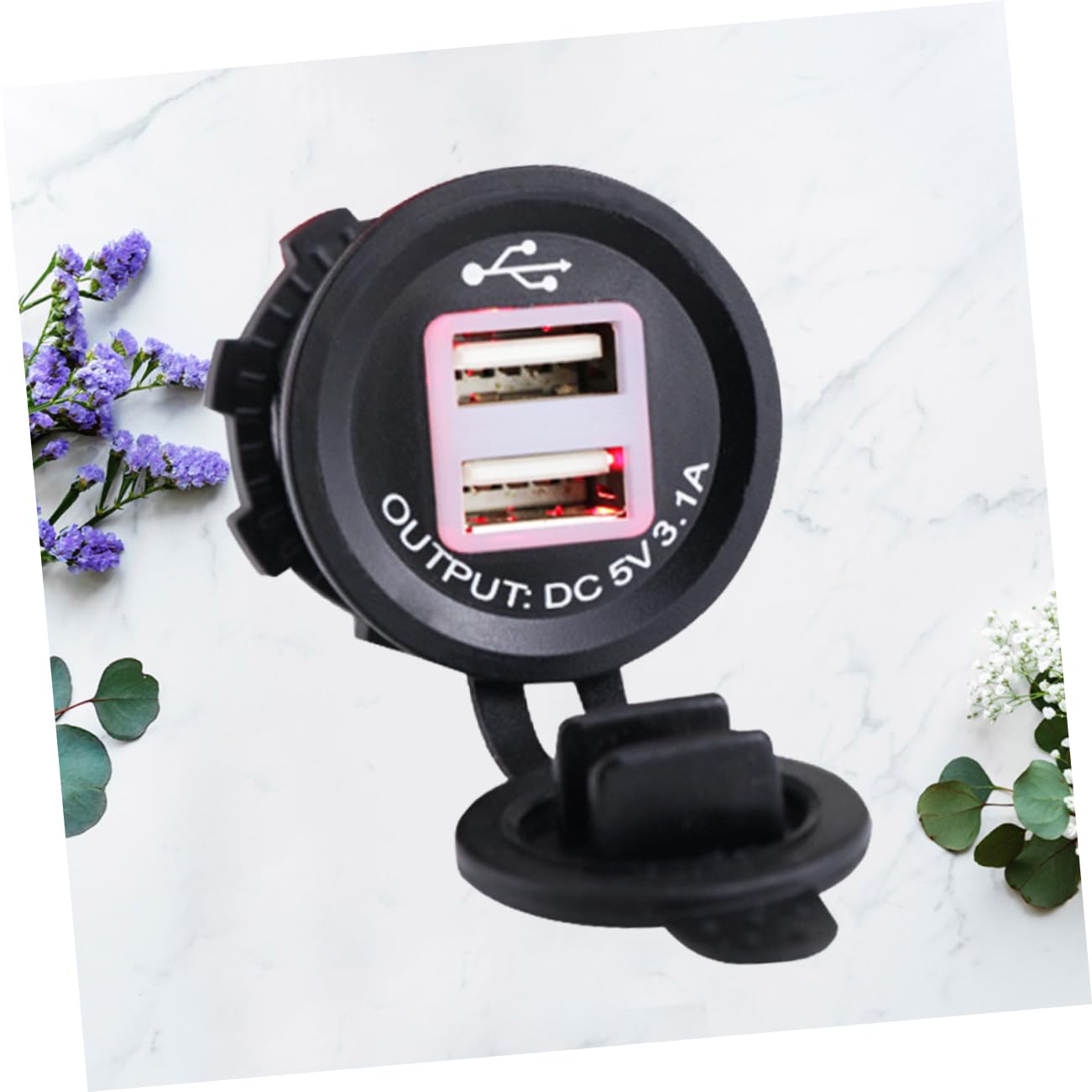 Anneome Caricabatterie Per Auto Usb Doppio Da 3 Pezzi 5v 31a Per Veicoli Da 12-24v Adatto Per Telefoni Cellulari E Tablet Marini