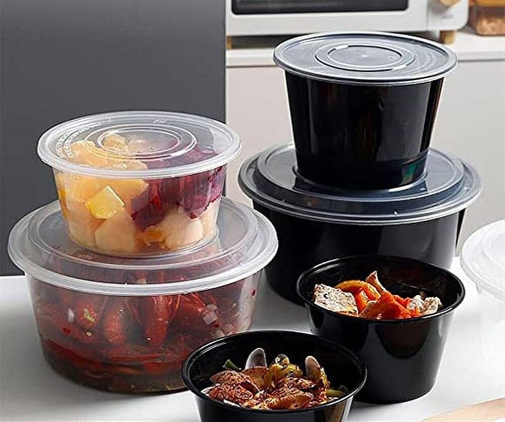 使い捨て食品容器です。 Amazon.co.jp: 使い捨て 50個-蓋付き使い捨て食品保存容器 電子