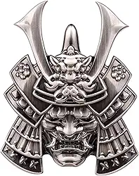 Gazechimp Adesivo Samurai de Caveira Samurai Japonês Decalque Morte Diabo para Carro Prata