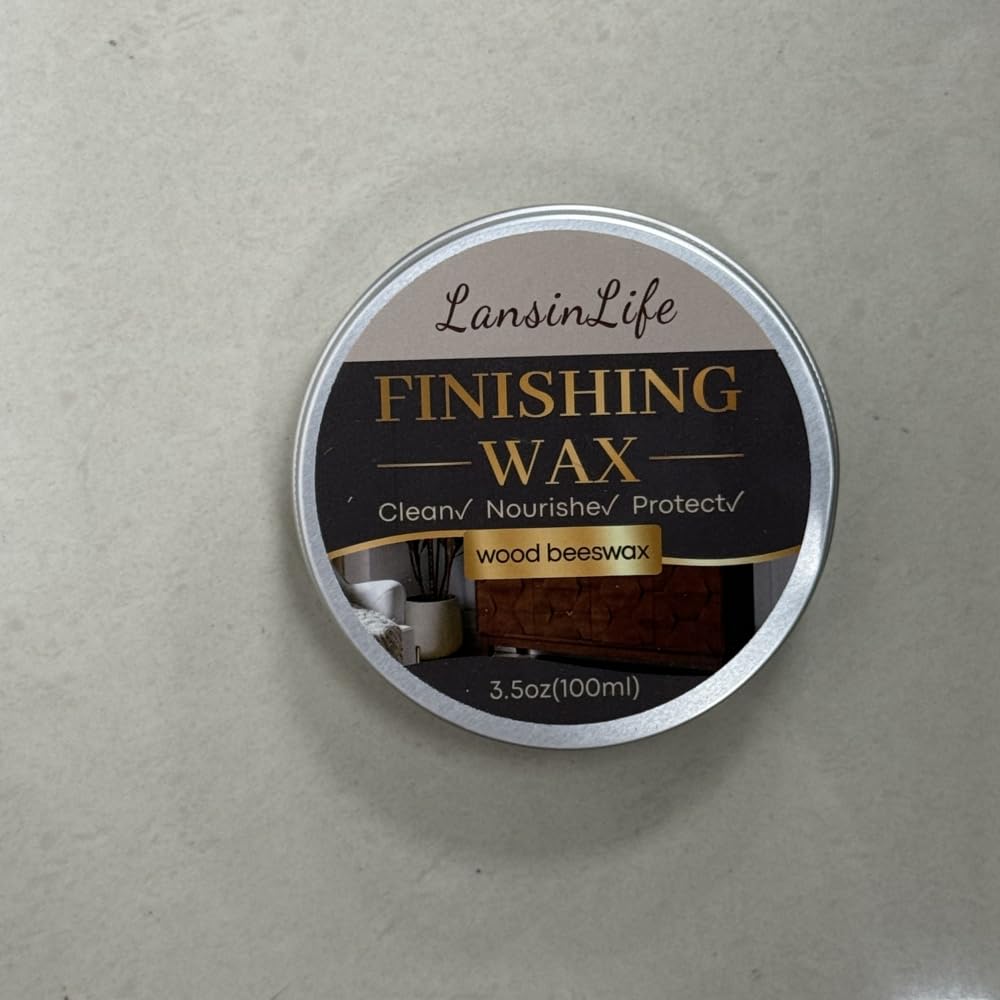 Wood Finishing Wax for Furniture - 100% Natural Chalk Paint Wax for Sealing & Protecting Painted and Raw Wood Surfaces, Wooden Floors & More - Clear Protective Finish, 3.5 Oz