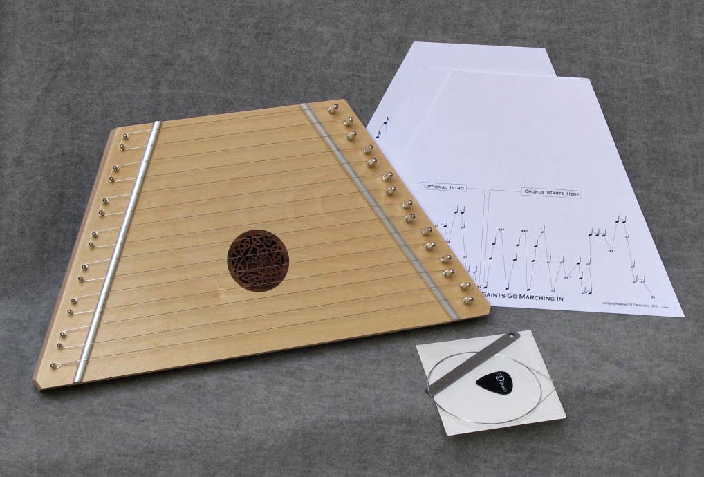 Amazon.com: TK O'Brien's Birch Lap Harp with Celtic Knot : Musical