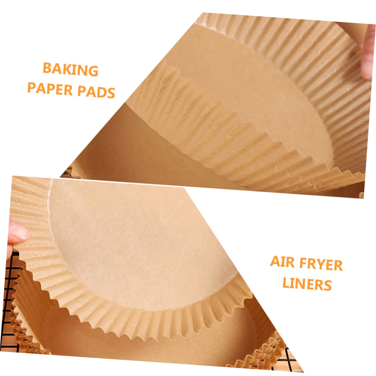Abaodam 200piezas Papel De Horno Antiadherente y Resistente Al Aceite Unidades De Forros De Papel Desechables Para Freidora De Aire Para Hornear y Cocinar