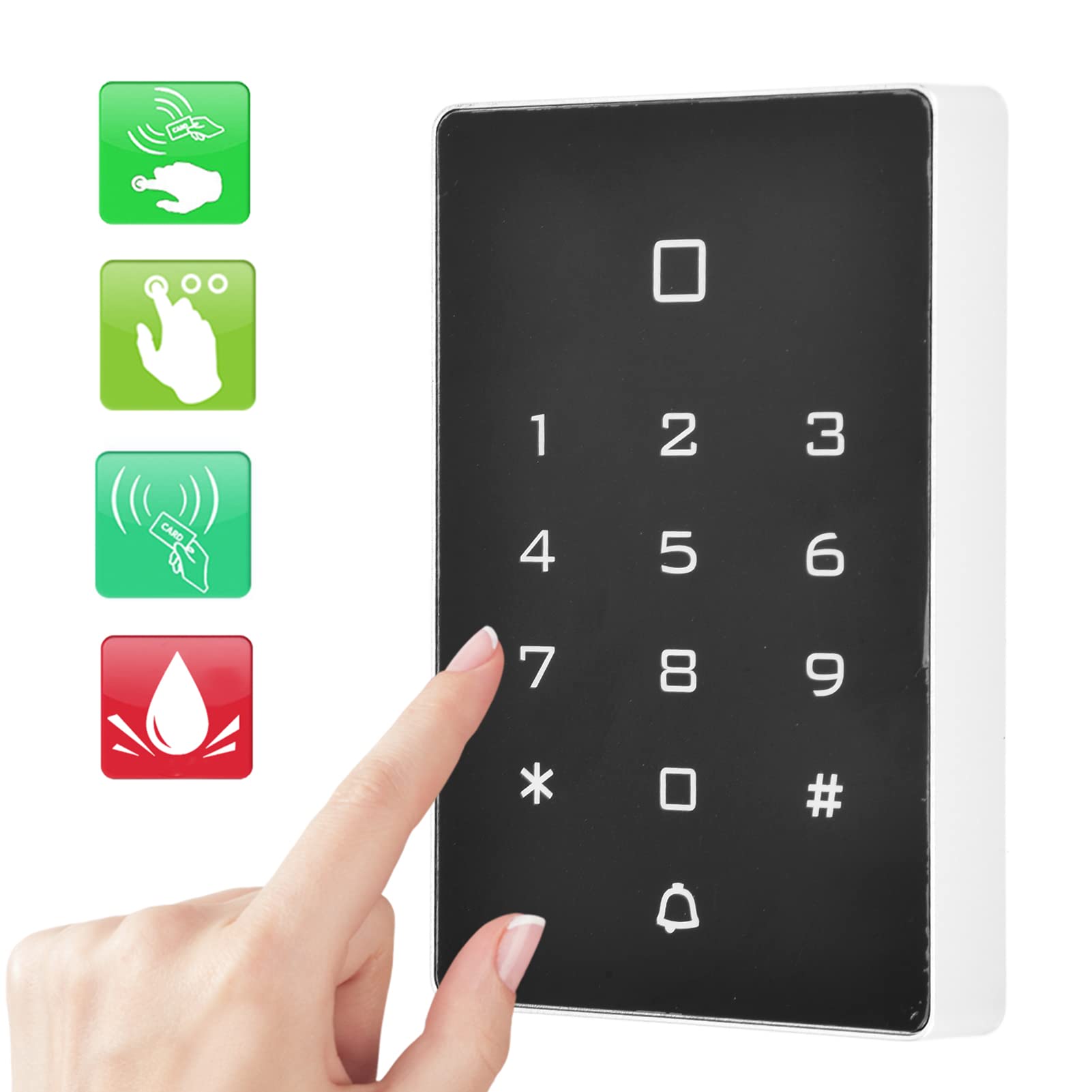 Tastiere di Controllo Accessi, Funzione di Retroilluminazione Controllo Accessi Porta Tipo Touch DC12 a 24V per Fabbriche per Residenze,Sistema di controllo accessi