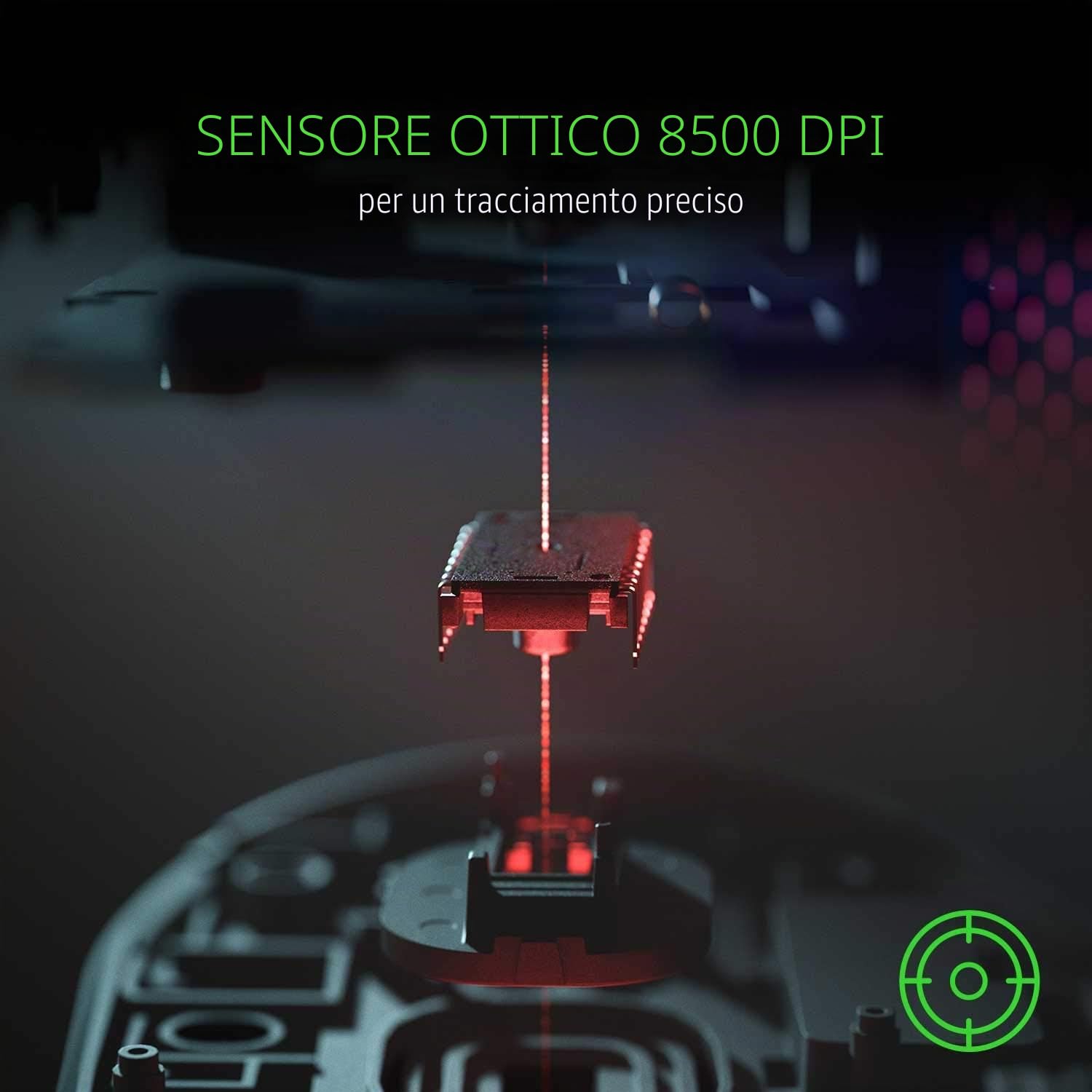 Razer Viper - Mini mouse da gioco ultraleggero: interruttori da gioco più veloci, sensore ottico 8500 DPI, illuminazione sotterranea RGB cromata, 6 pulsanti programmabili, cavo senza trascinamento,
