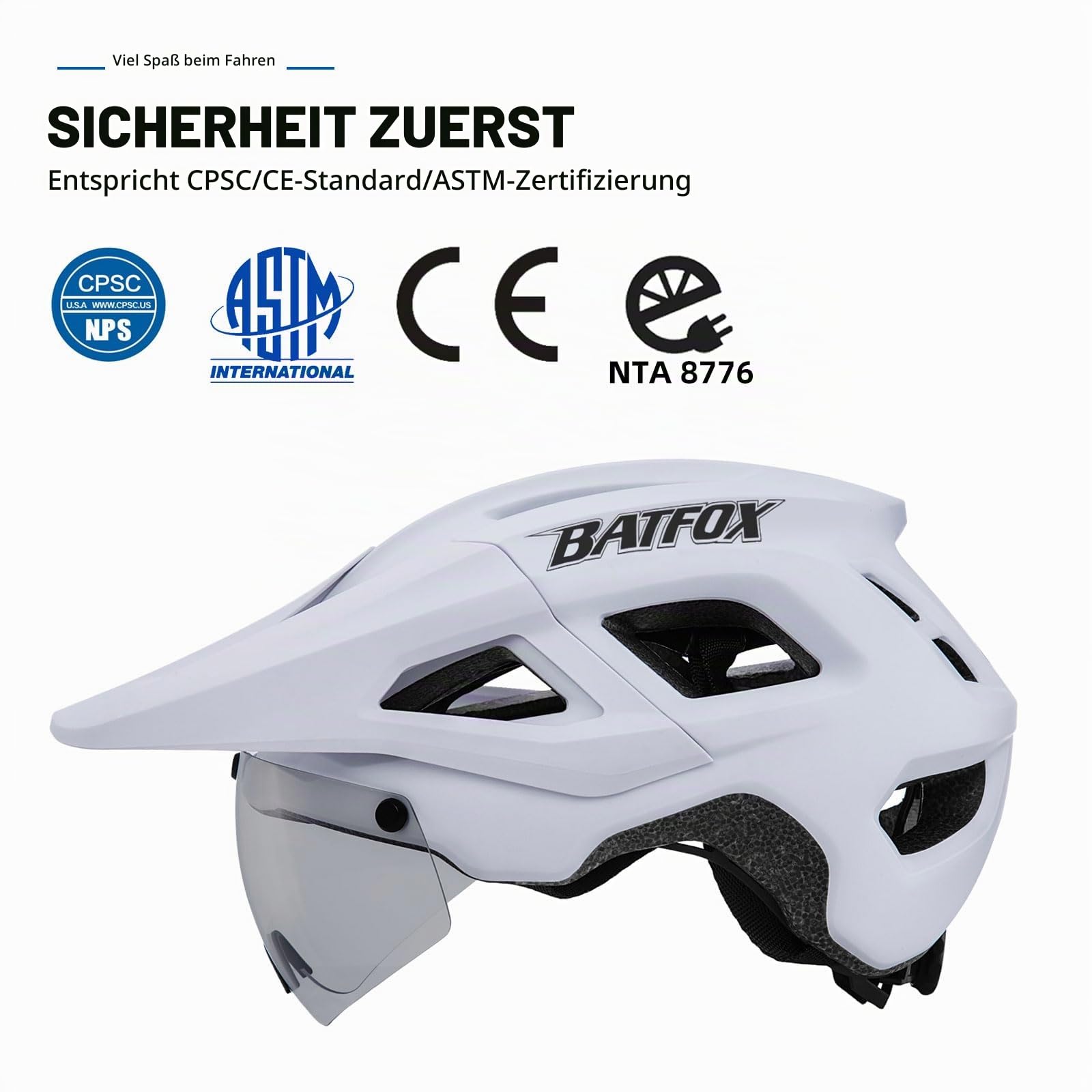 Fahrradhelm Mountainbike-Helm E-Bike-Helm NTA 8776 Zertifiziert