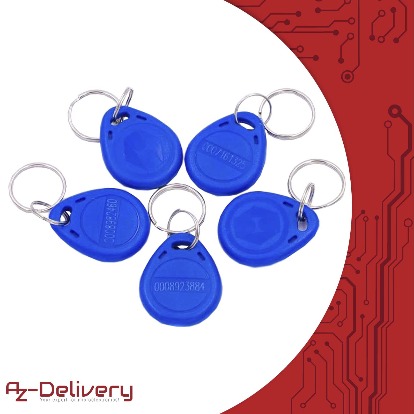 AZDelivery 100 x Chips RFID Transpondedor 125kHz Compatible con Arduino