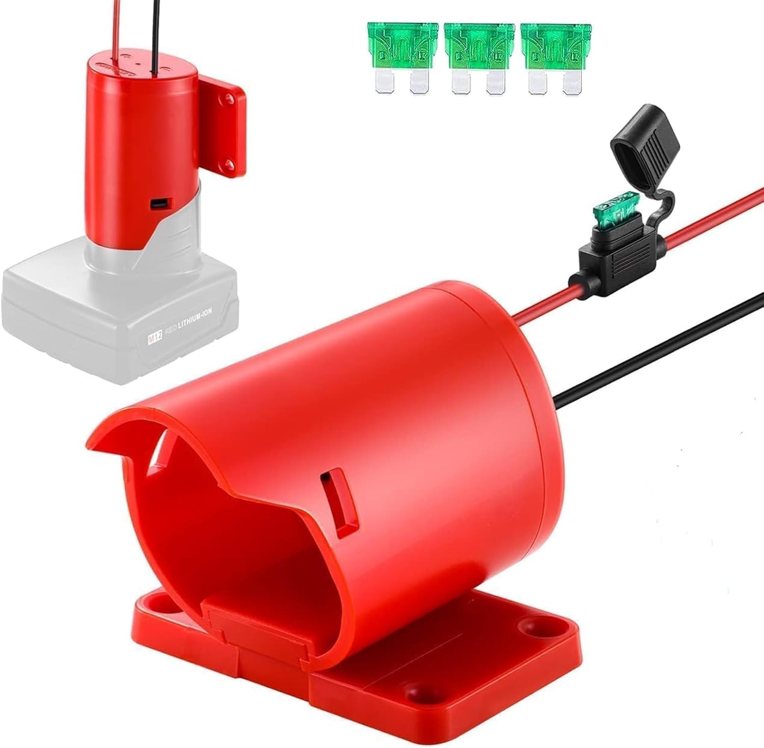 Amazon.com: Power Wheel Adapter for Milwaukee M12 12V Battery with 