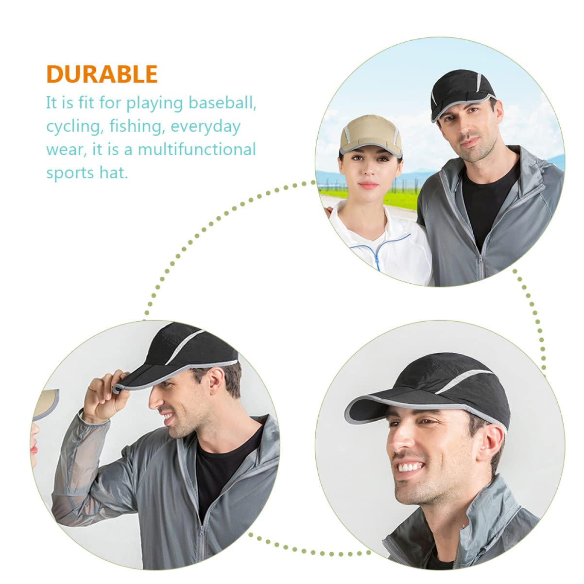 Baseball Kappe Kappen für Männer taillierte Hüte für Männer Mütze Männer Sonne Sporthüte für Männer Schirmmützen für Damen laufende Mütze Sporthut laufende Kappen Nylon Black