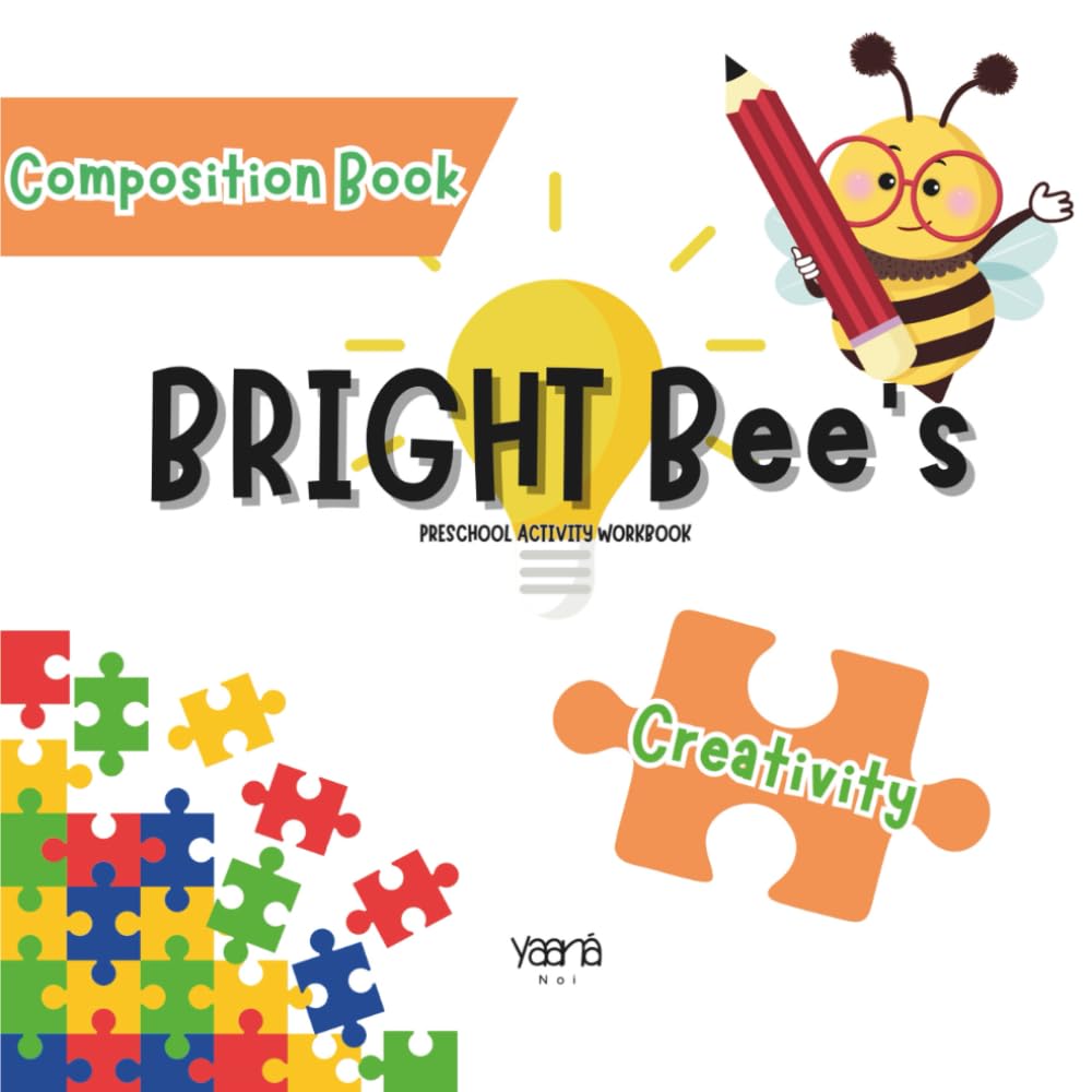BRIGHT Bee's Composition Book: Preschool Activity Workbook (BRIGHT Bee's: Preschool Activity Workbooks)