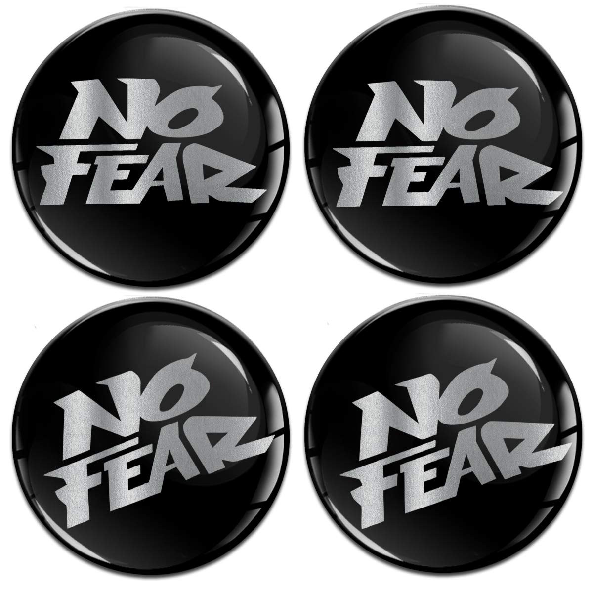 4 x 70mm 3D Domed Car Wheel Centre Rims No Fear Stickers Decals for Caps Vehicle Auto Tuning Emblem A 10270 Z*