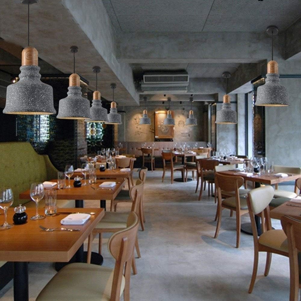 Personalidad Retro RETRIMA CONTRETE DE Cemento DE CONTRETO Industrial, suspensión de decoración Boutique Luz de Techo Colgante, Creative Restaurant Cafe Study Aisle Decorativo E27 Base Candelier