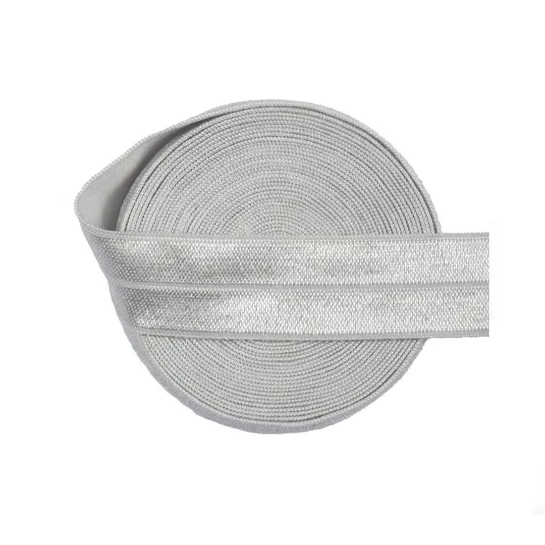 nylon suave goma cintura, Banda elástica de satén de licra, brillante, plegable, de 50 yardas, 3/4", 20 mm, for el pelo, diadema, adorno for costura de vestidos