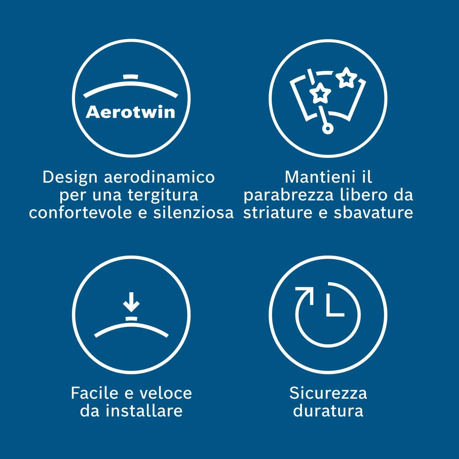 Bosch Automotive Tergicristalli Aerotwin Am468S, Lunghezza 650Mm/400Mm, 1 Set Per Parabrezza Anteriore