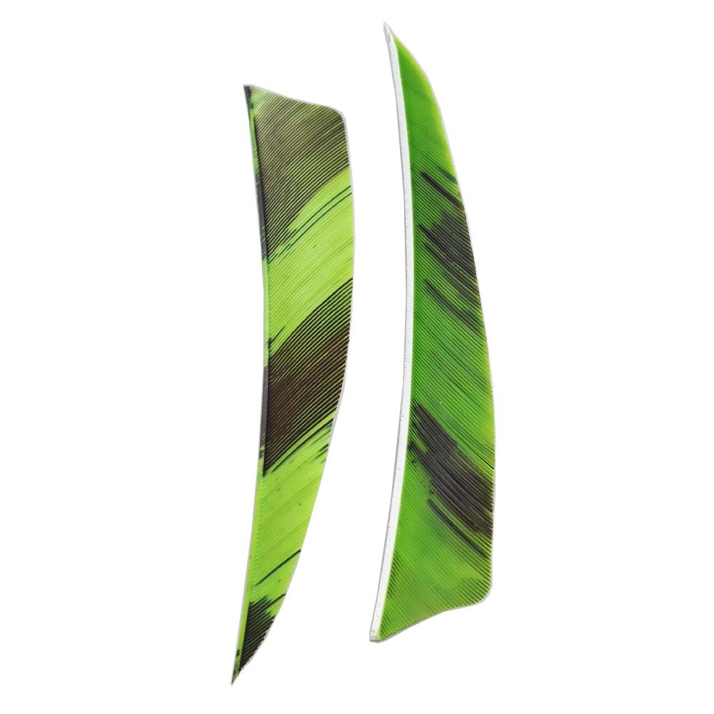 Lot de 50 plumes de dinde coupées de bouclier de 10,2 cm pour tir à l'arc, flèche à l'aile droite, accessoires de flèche pour bricolage, chasse, tir à l'arc (vert