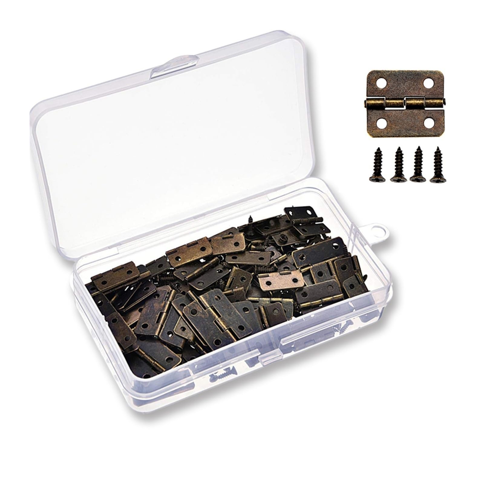 Charnières 16x13mm quincaillerie de meubles avec vis en fer 50 sets