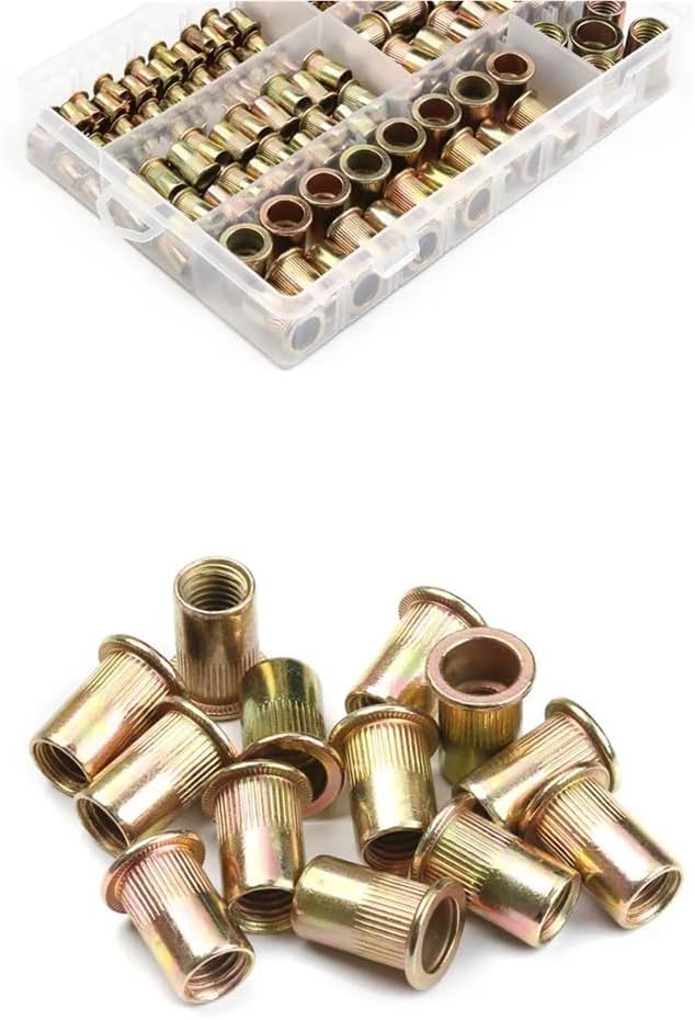 Versatile Rivet Accessories Blind Rivets Waterproof Aluminum Rivets Closed End Rivets Various Sizes And Kits Ideal For DIY Automotive And Furniture Repairs And Wood And Leather Crafts Fasteners(100PCS
