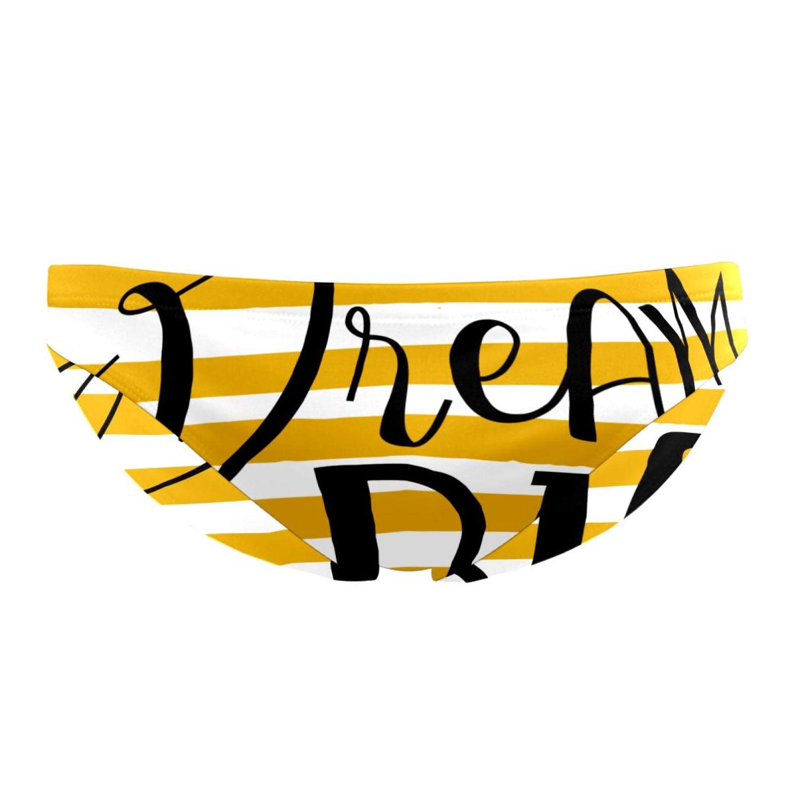 Pshhdgyhs Stripe Quote Dream Big Mens Triangle Swimming Trunks Bikini Swimwear Swimsuit Swimming Short Quick Dry for Men