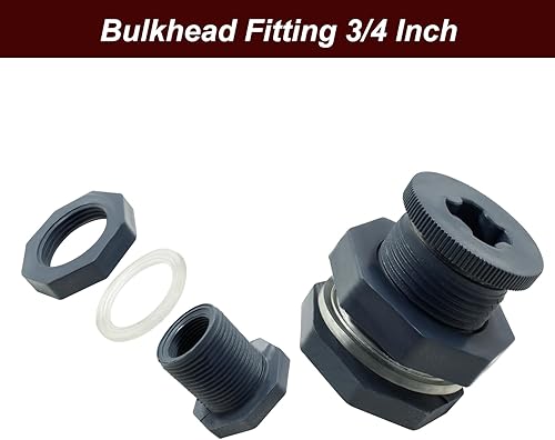 Miniatura 3 de 2 piezas NPT34 de PVC con enchufes, conector de tanque de agua de plástico de 34 pulgadas, accesorios de tubería roscados a granel para barriles de