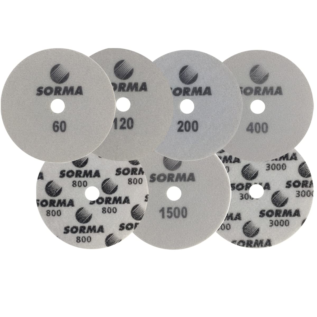 Set de pulido de discos de diamante abrasivos Sorma I DIA MX 100 para mármol, granito, aglomerados, gres